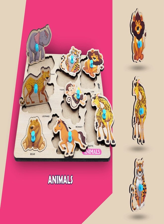 HIGHROOF® Kids Fort Pre Nursery Educational Jigsaw Puzzles for Adults Kids Learning Toys Kit Board Game 2 pcs Set of Numbers & Animal Educational Toy - Image 5